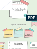 Tipe Dan Karakteristik Kewirausahaan