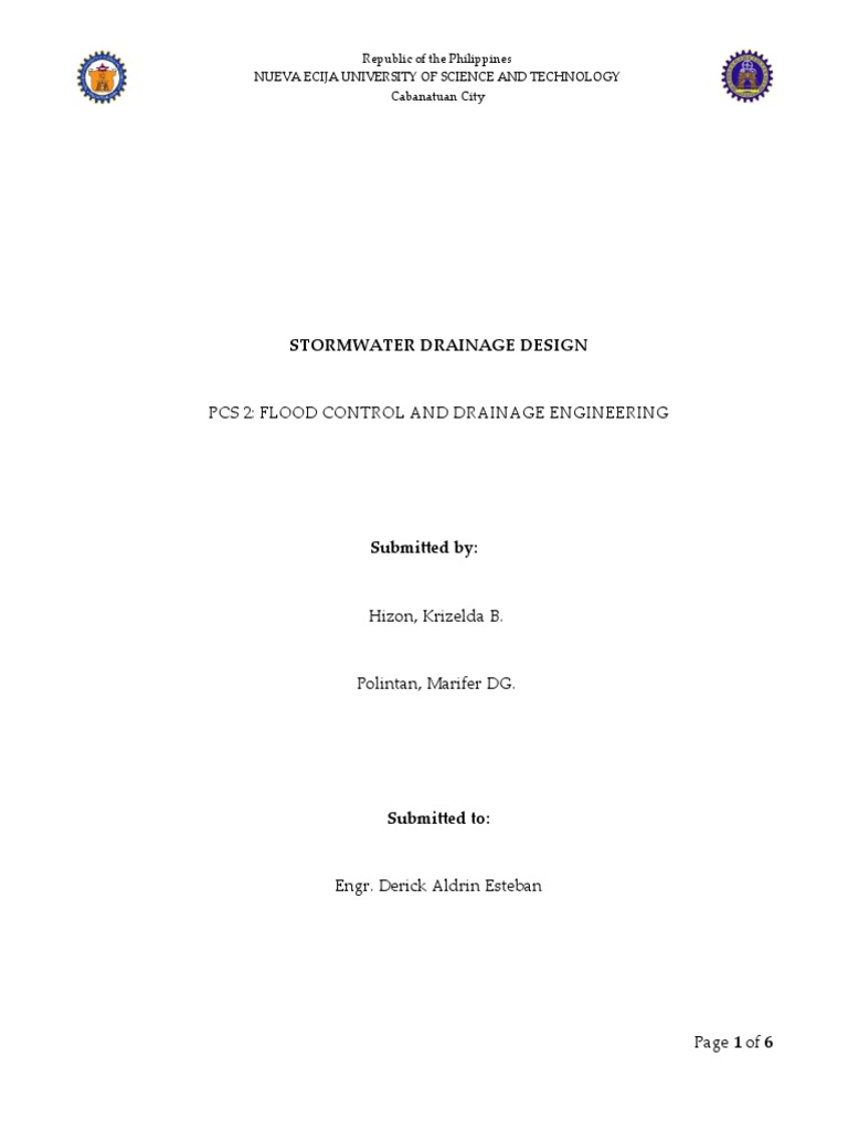 Storm Drainage System PDF Storm Drain Stormwater