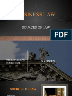 Lecture 3 - Sources of Law