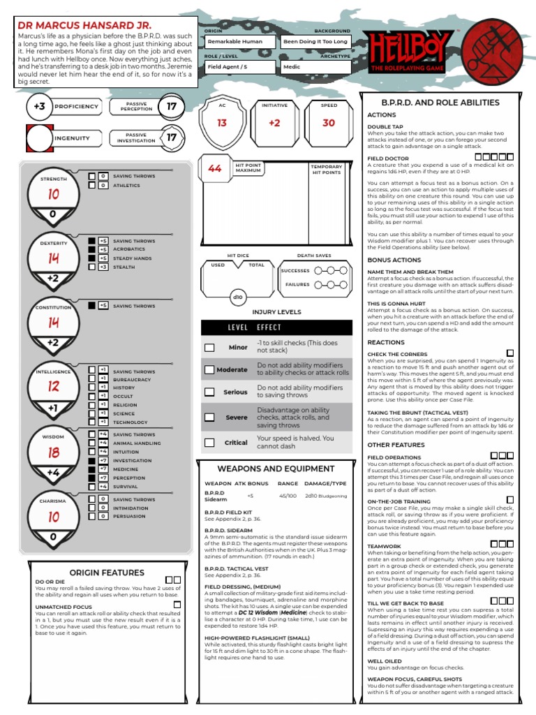 B.P.R.D. Field Agent Overview | PDF