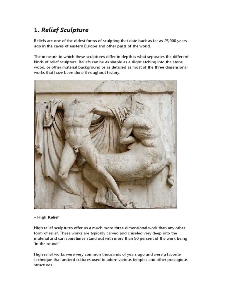 11 Types of Sculpture PDF Relief Sculpture