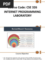 Course Code: CSE 326 Internet Programming Laboratory