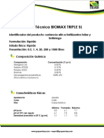 Ficha Técnica Biomax Triple SL, 2020