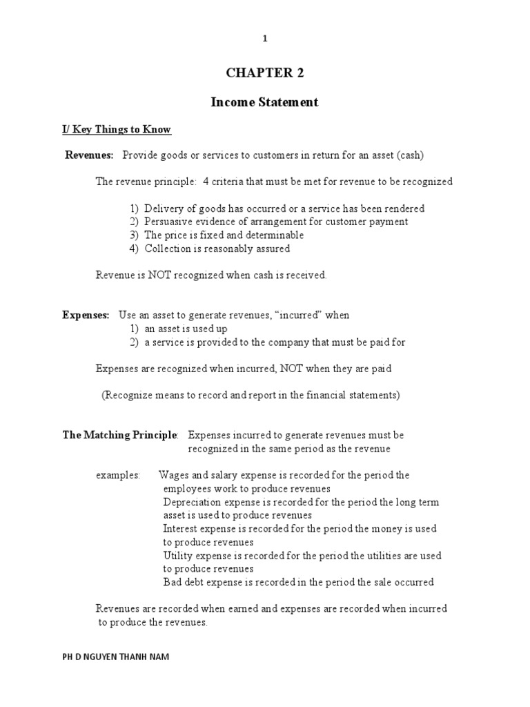 Income Statement - Ex | PDF | Expense | Revenue