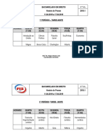 Hor Rio de Provas - 1 Va - Direito - 2019.1