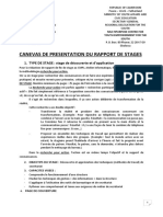 Canevas de Presentation Des Rapports de Stages CMPJ Ebolowa