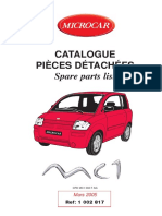 MICROCAR MC1 Diesel Catalogue Pièces-détachées Mars-2005 FR