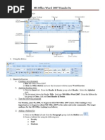 Download Hands on Word2007 by Jv Perido SN60435817 doc pdf