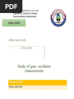 Study of Gunn-Oscillator Characteristic