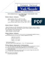 Varianta 3 Mate Admitere CNVA Clasa 5