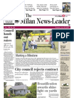 Milan News-Leader Front Page