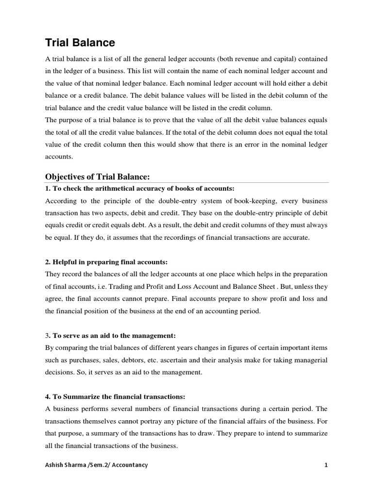 Trial Balance Preparation Methods | PDF | Debits And Credits | Business