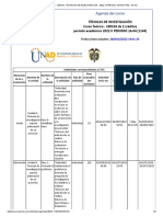 Agenda - 100104 - TÉCNICAS DE INVESTIGACIÓN - 2022 II PERIODO 16-04 (1144) - SII 4.0
