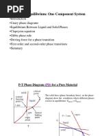 Lecture - 5 PhaseEquilibrium-0ne Component