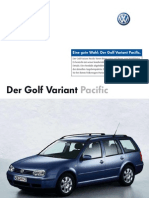 Der Golf IV Variant Pacific Prospekt (German)