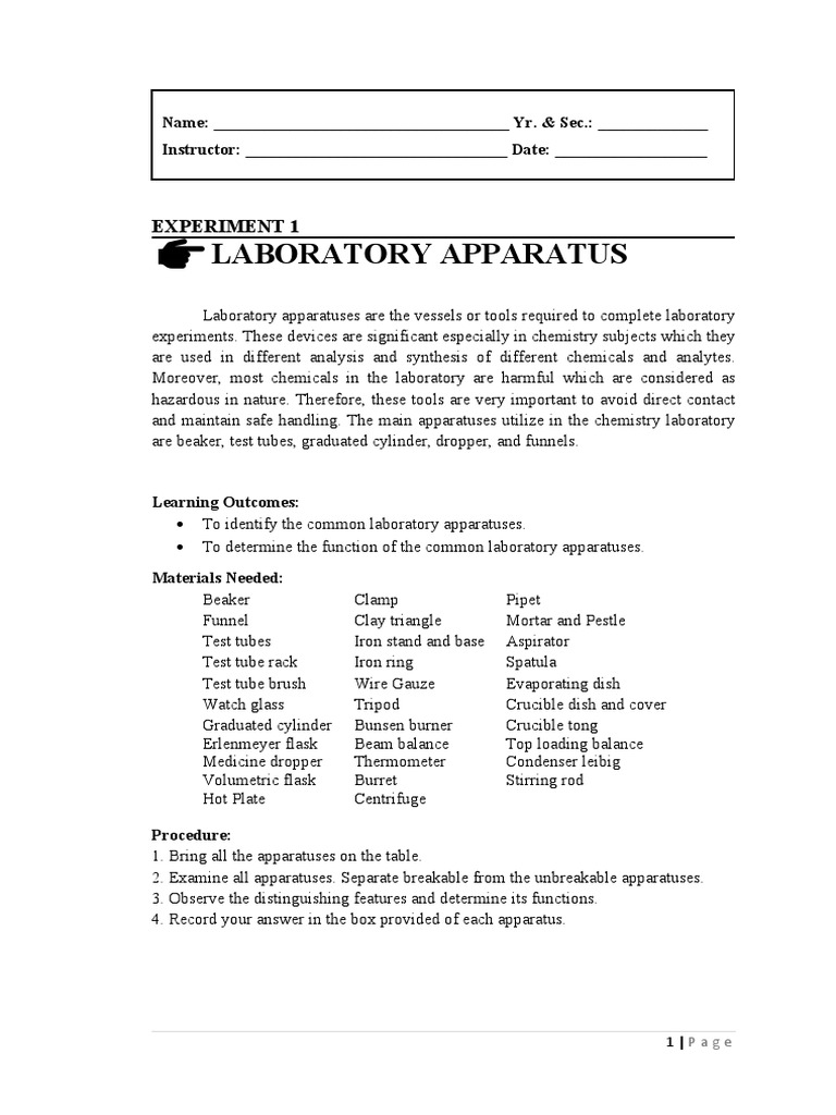 Biochem 101 Laboratory | PDF | Laboratories | Laboratory Equipment