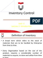 Lecture-1 Inventory Control Introduction