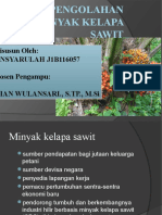 Tugas PPT ANSYARULAH J1B116057 Pengolahan Minyak Kelapa Sawit