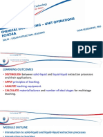 Leaching - Solid - Liquid Extraction Lecture 1