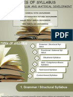 Types of Syllabus - Group 6 Curmadev