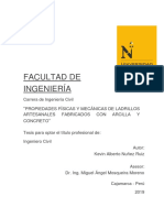 Propiedades físicas ladrillos artesanales