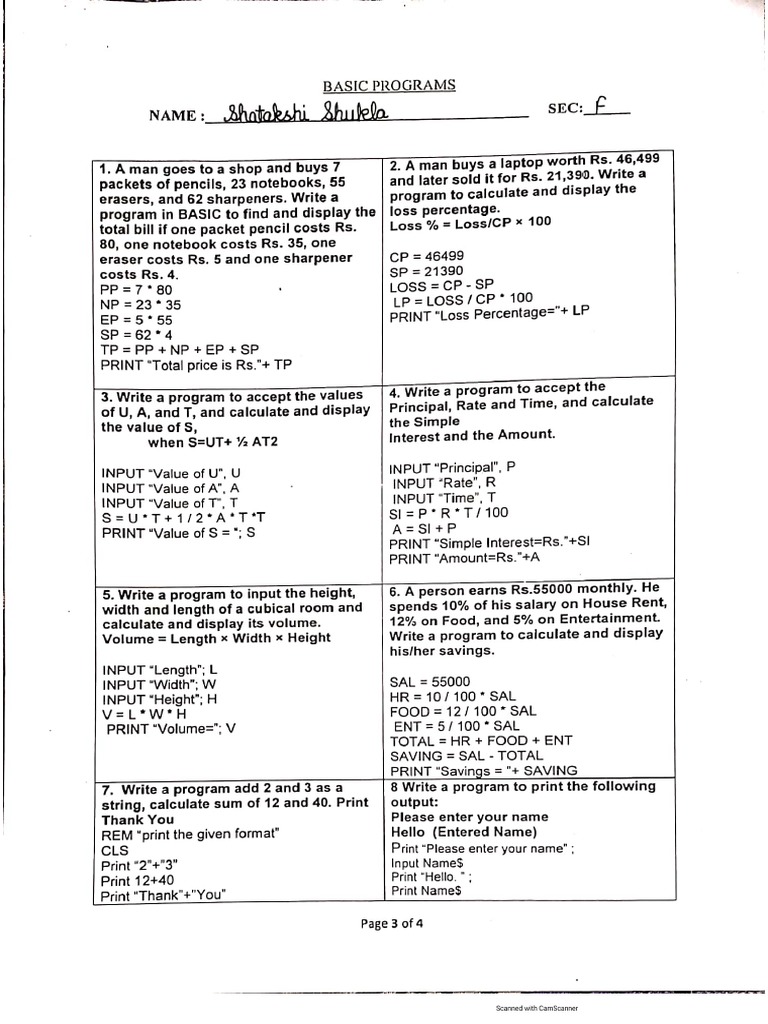 Worksheet | PDF