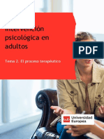 Intervención Psicológica en Adultos: Tema 2. El Proceso Terapéutico