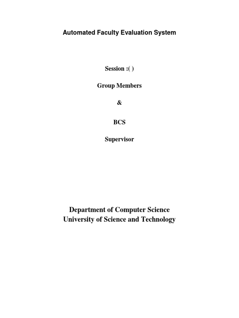 Automated Faculty Evaluation System Using PHP and mySQL | PDF | Unified ...