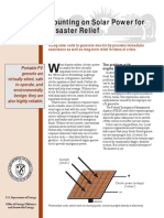 Counting On Solar Power For Disaster Relief: Technical Assistance