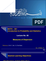 Measure of Dispersion Lecture No 8