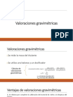Valoraciones gravimétricas y volumétricas