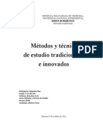 Tecnicas y Metodos de Estudios Tradicionales e Innovados