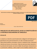 Análisis de los artículos 83 y 84 de la Constitución de la República Bolivariana de Venezuela