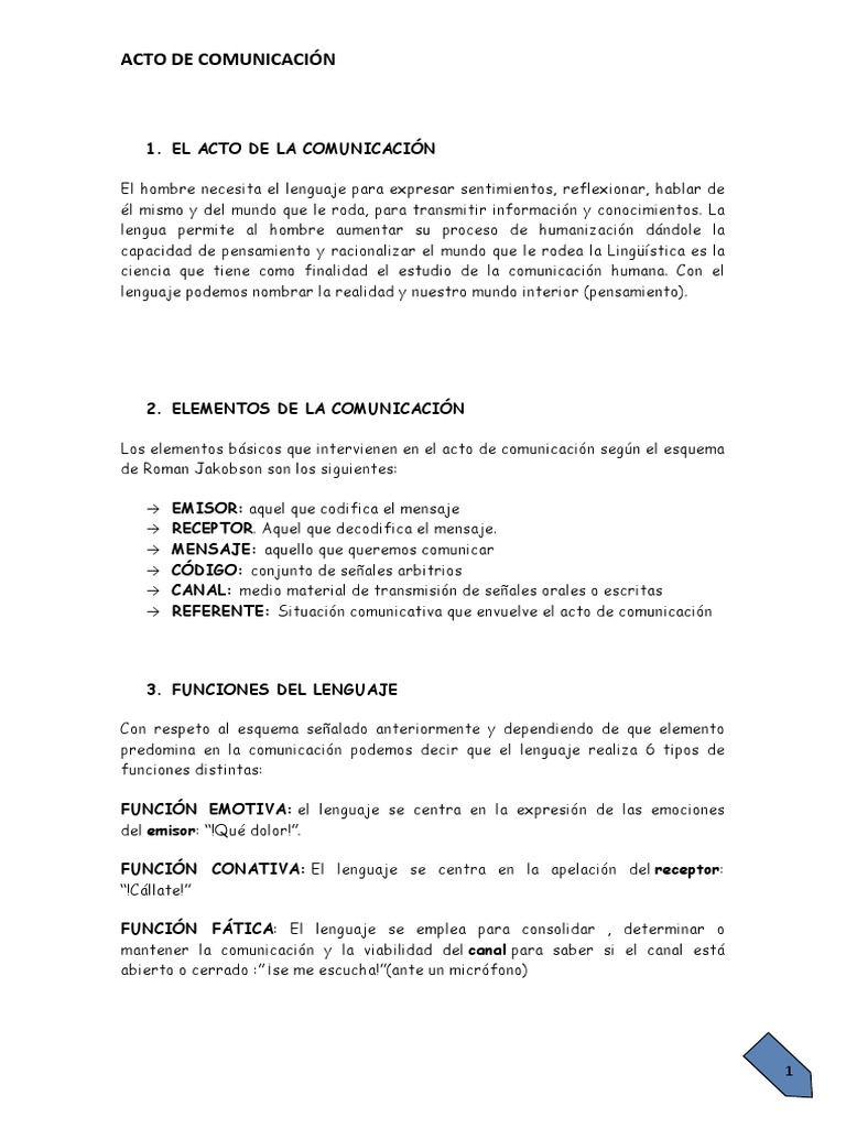 Elementos y Funciones de la Comunicación | PDF | Comunicación ...