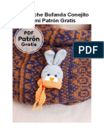 PDF Broche Bufanda Conejito Amigurumi Patron Gratis