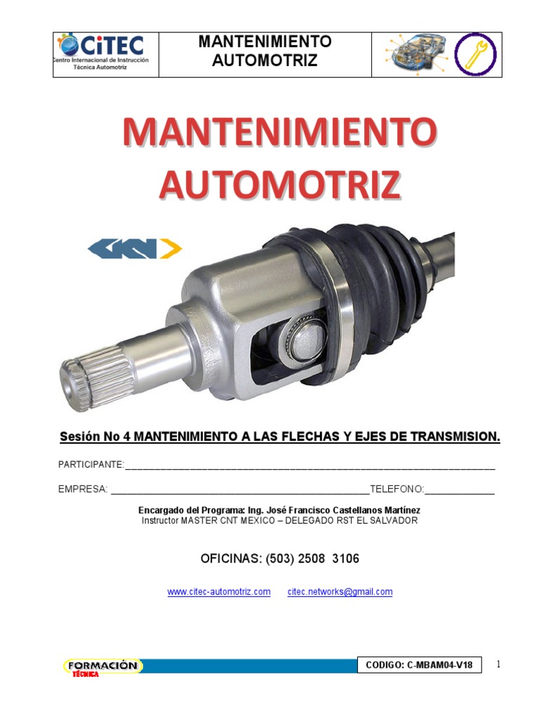 Mantenimiento de Flechas y Ejes | PDF | Eje | Tecnología de vehículos