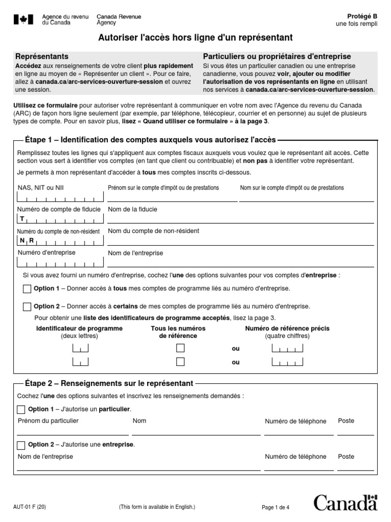 Autorisation d'accès représentant ARC | PDF | Impôts | Société fiduciaire