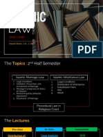 ISLAMIC LAW TOPICS