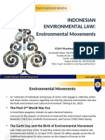 Indonesian Environmental Law: Environmental Movements: IGAM Wardana, S.H., LL.M., PH.D