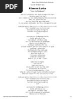 Rihanna - Love On The Brain Lyrics