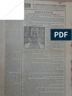 1922 Proclamation A Challenge To World Leaders