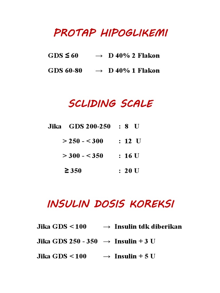 Protap Hipoglikemia dan Dosis Insulin | PDF