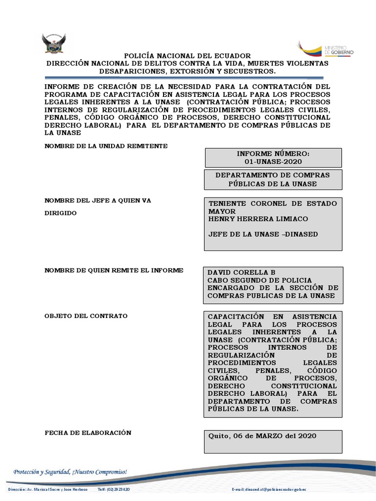 Creacion Capacitacion 2020 | PDF | Policía | Institución