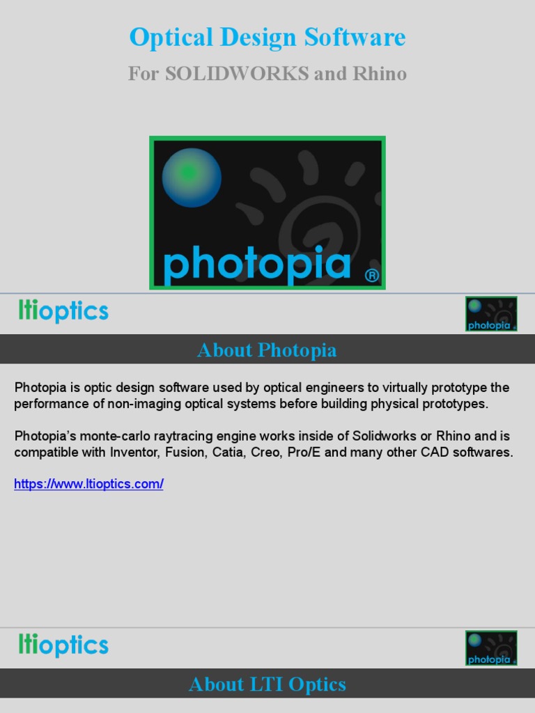 Photopia: Optical Design Software Overview | PDF | Headlamp | Light ...