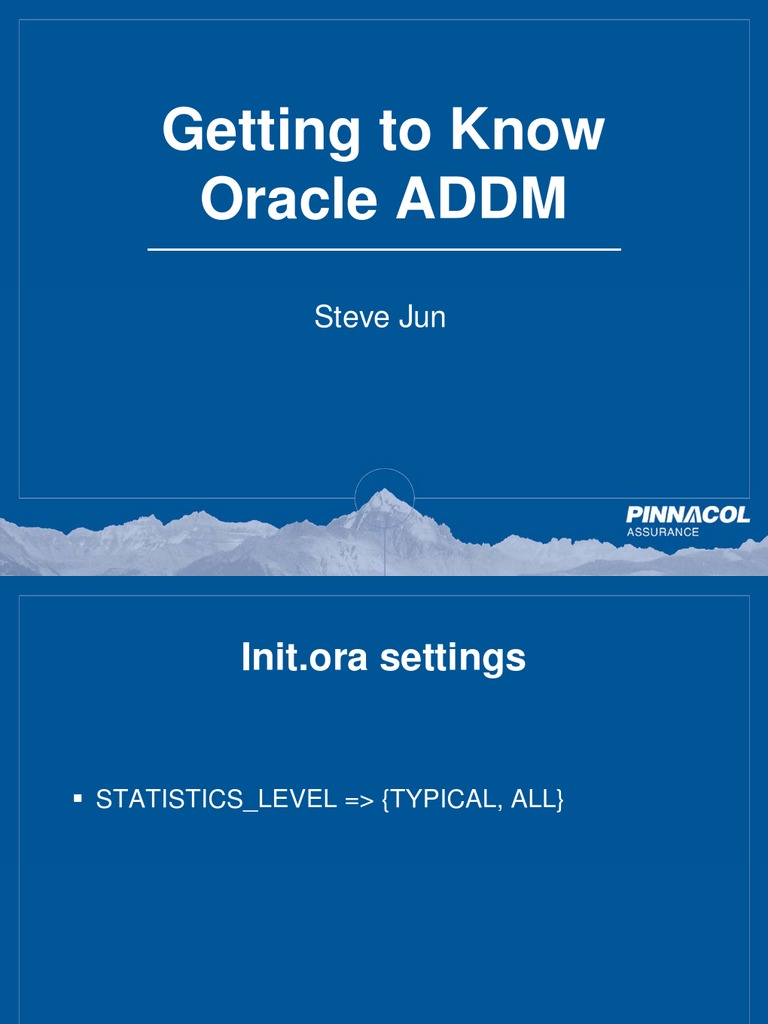 Addm Oracle Explained | PDF