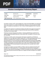 Aviation Investigation Preliminary Report 