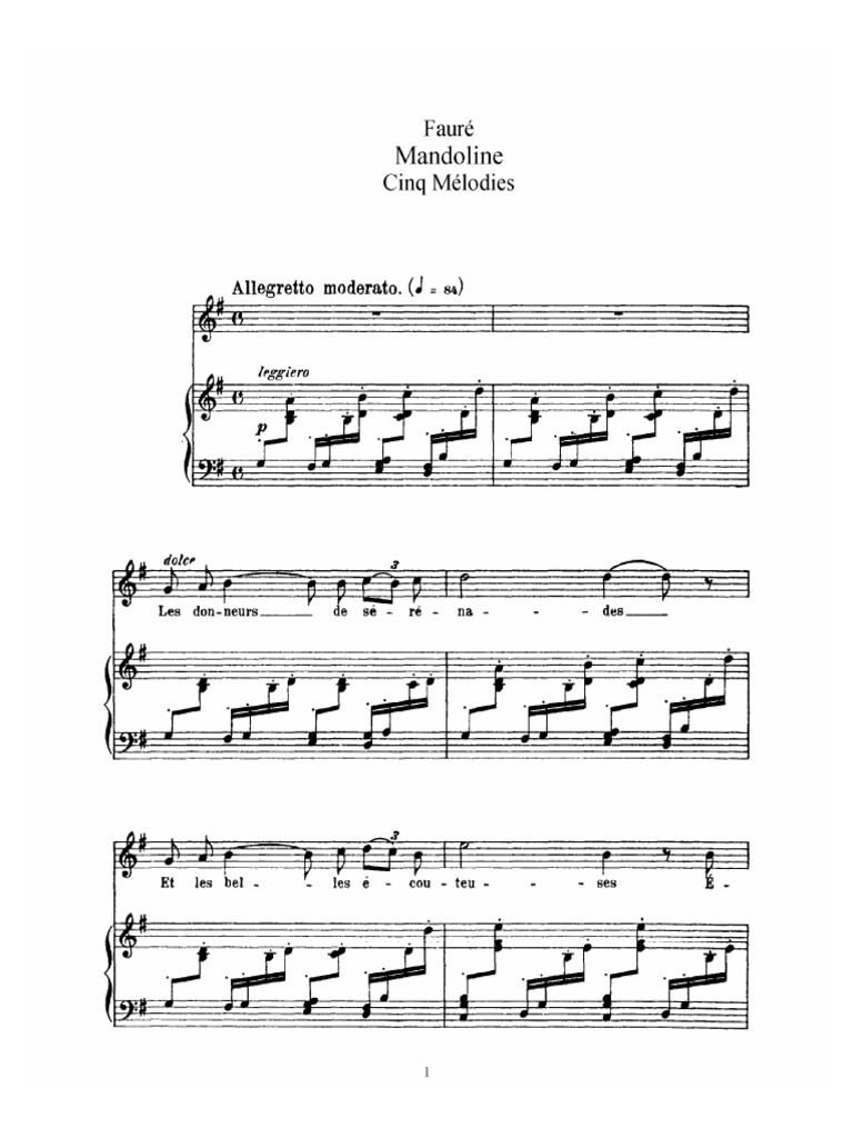 Mandoline Fauré PDF