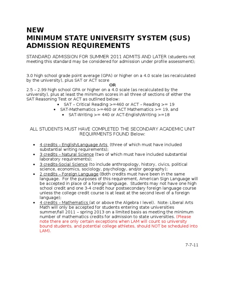 New University Requirements 7/11 | PDF