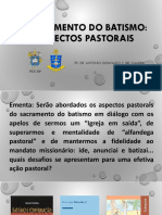 Aula 2 - Sacramento do batismo, aspectos pastorais (Pe. Antonio Genivaldo Cordeiro de Oliveira)