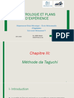 Métrologie et Plans d’expérience- CH 3- Méthode de Taguchi